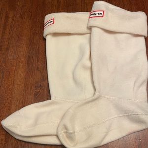 Hunter Tall Fold Over Fleece Boot Socks  Never Worn!